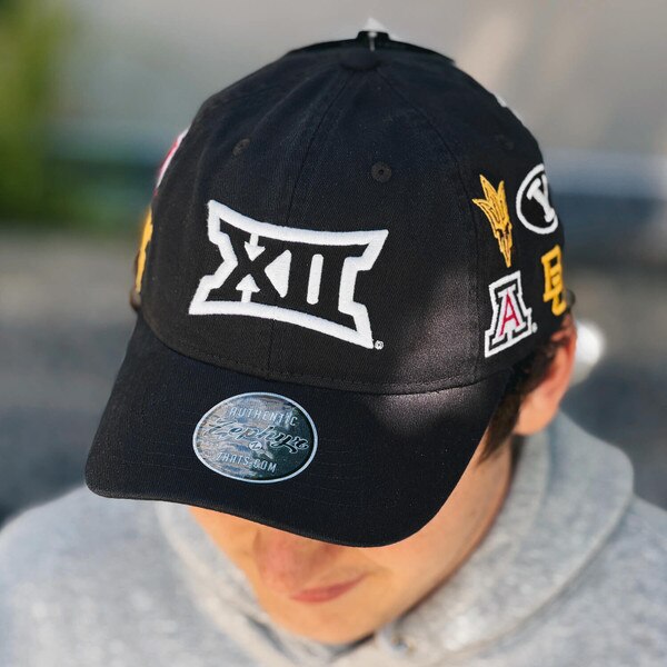 Zephyr I-State Black Big 12 All Over Adjustable Hat front